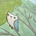OWLS art print POLKA DOT owl by Susie Ghahremani, tree treetop owl artwork - baby nursery art