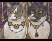 Bejeweled Cats 8 Art Print 5x7