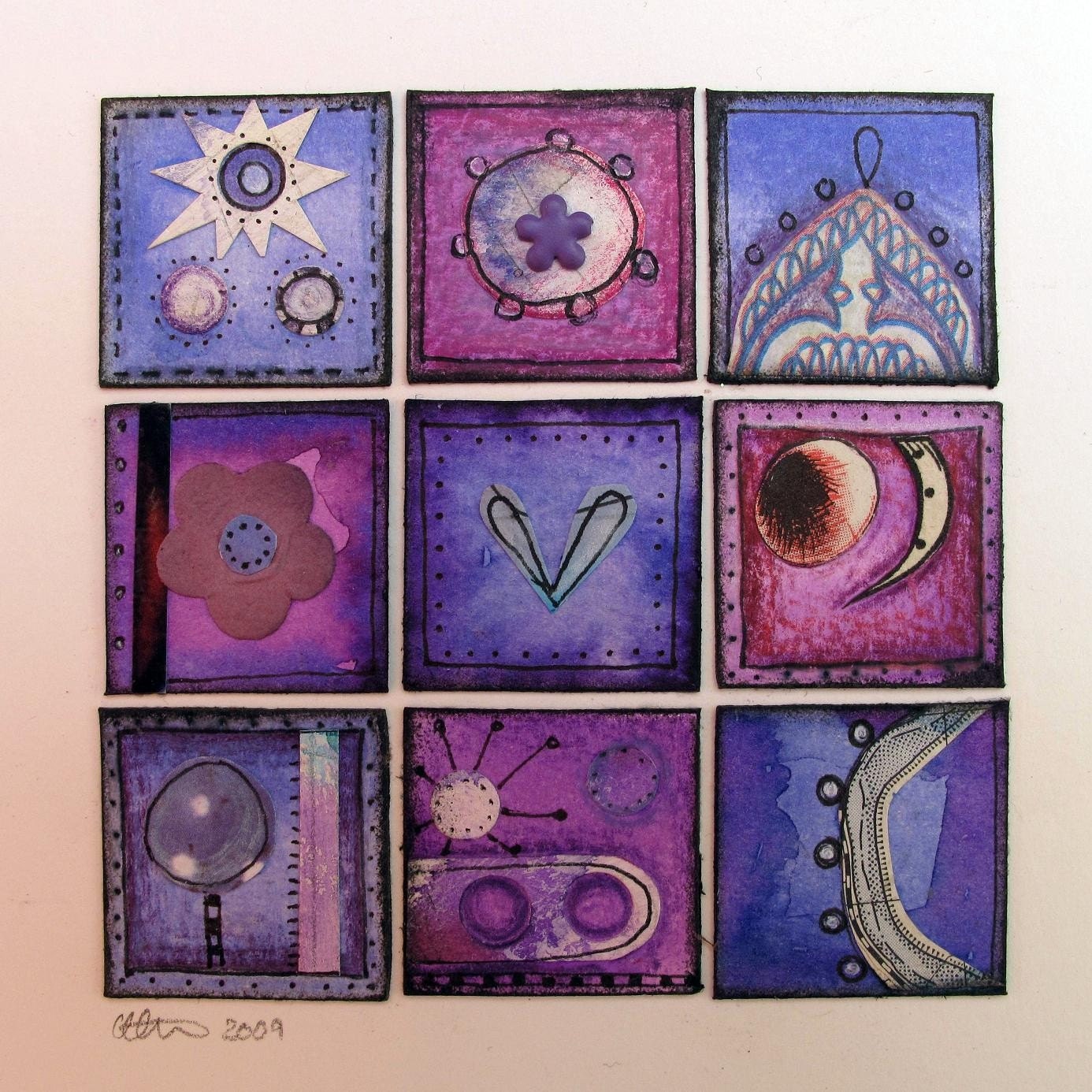 Inch Squared Artwork - Spiritual Purples