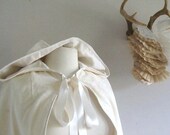 Snow Queen White Velvet Bridal Cape - Longer Length
