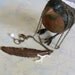 Feather and Bone brass and coral necklace