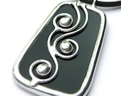 Stained glass pendant (1046)
