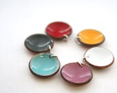 Enameled lucky penny pendant