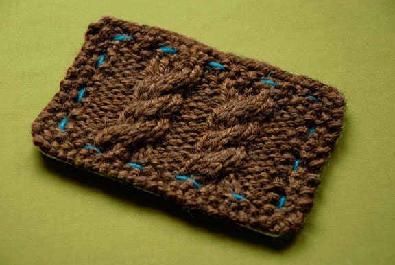 Cable Knit Postcard - Brown - Fun Mail - Stationary