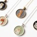 Barn Owl Embroidered Felt Necklace