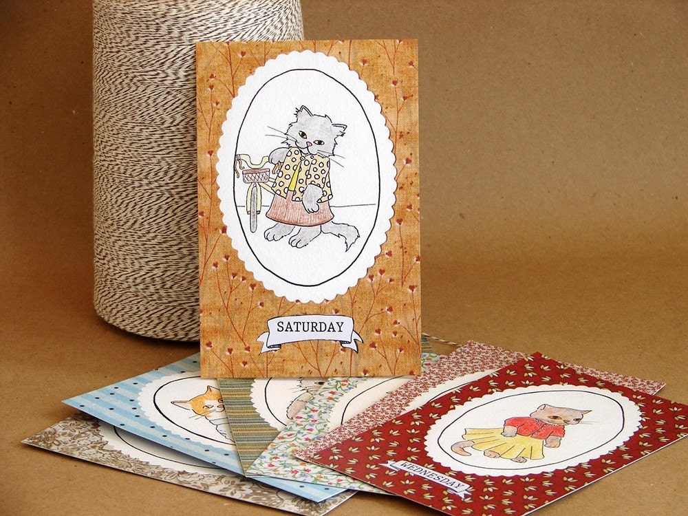Cats in Clothes Postcard Set
