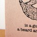 Behind Every Clever Girl is a Guy with a Beard and Glasses card (valentine red)