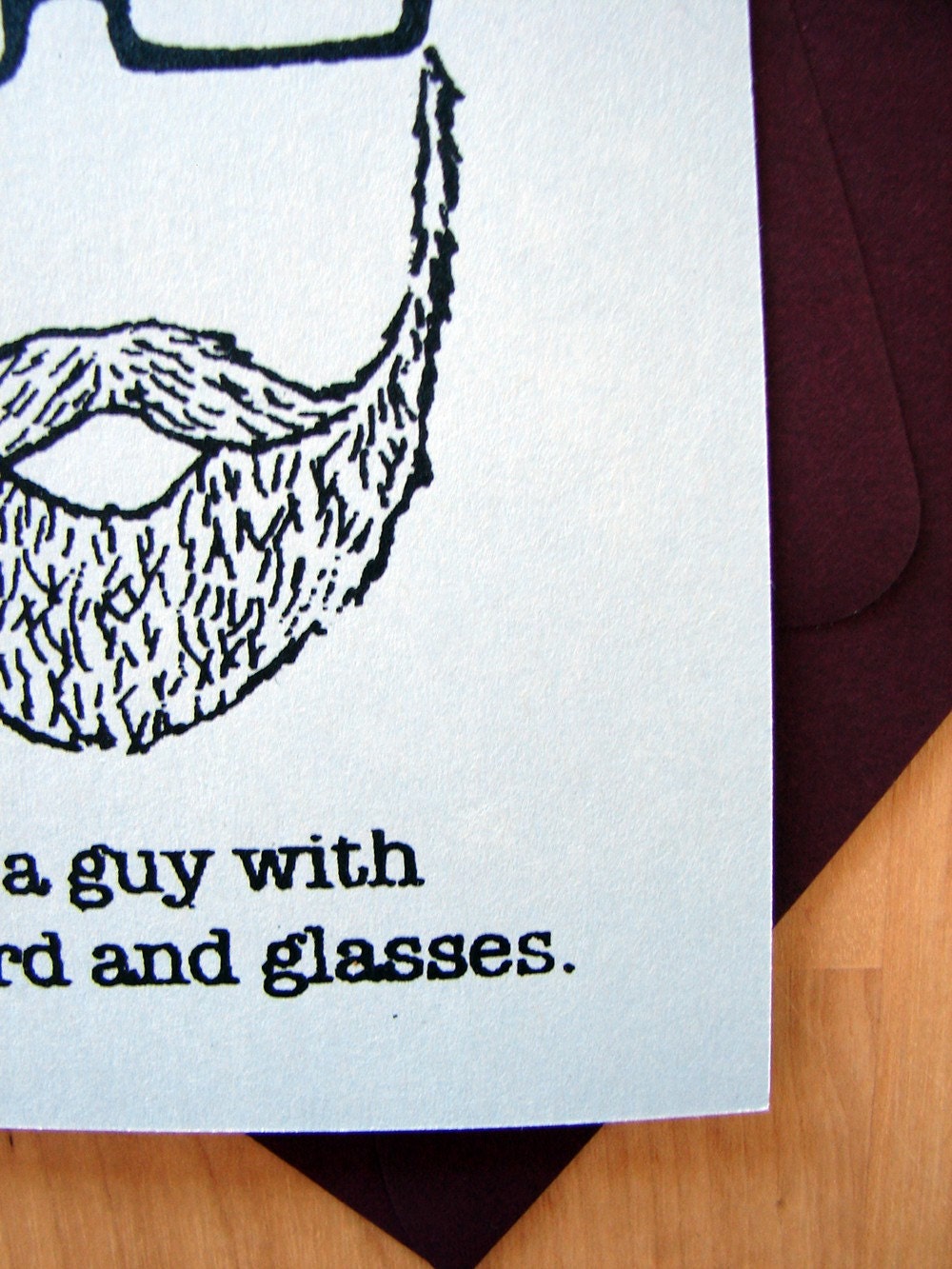Behind Every Clever Girl is a Guy with a Beard and Glasses card (light blue)