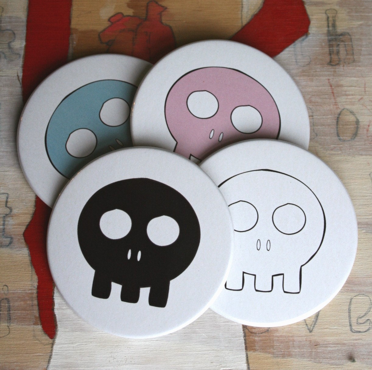Skully Bones Coaster Set