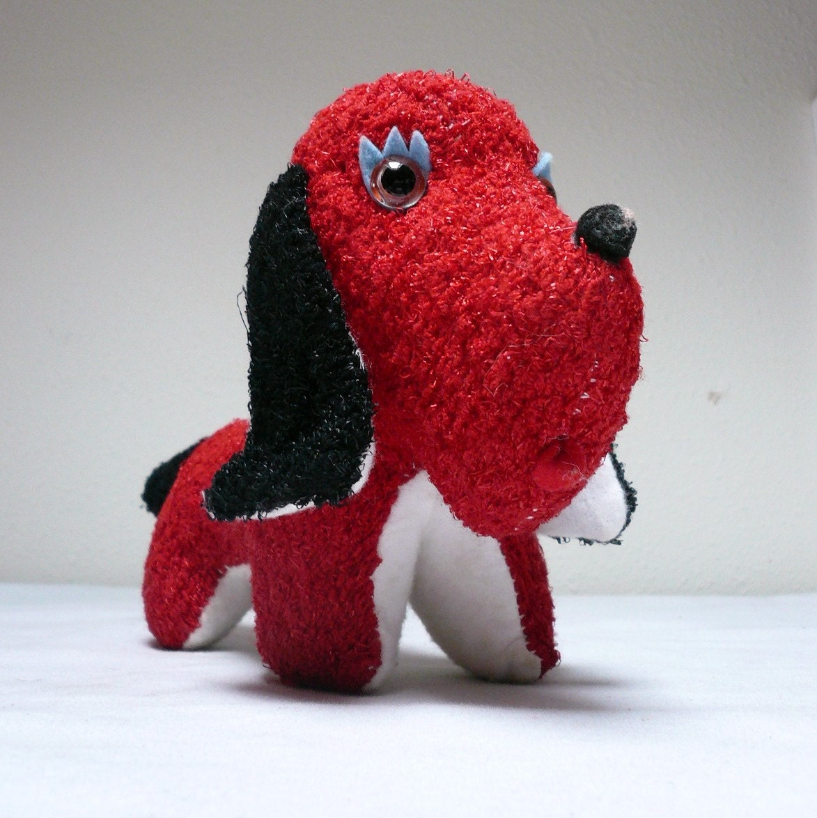 So Cute Vintage 50s STUFFED PUPPY DOG Handmade / Retro Childrens Toy