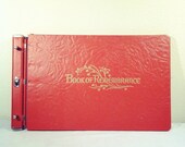 Vintage ORANGE MEMORY SCRAPBOOK / Retro 60s/70s Big Awesome Photo Album