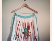 VINTAGE TERRYCLOTH APRON / Retro Kitchen Accessory