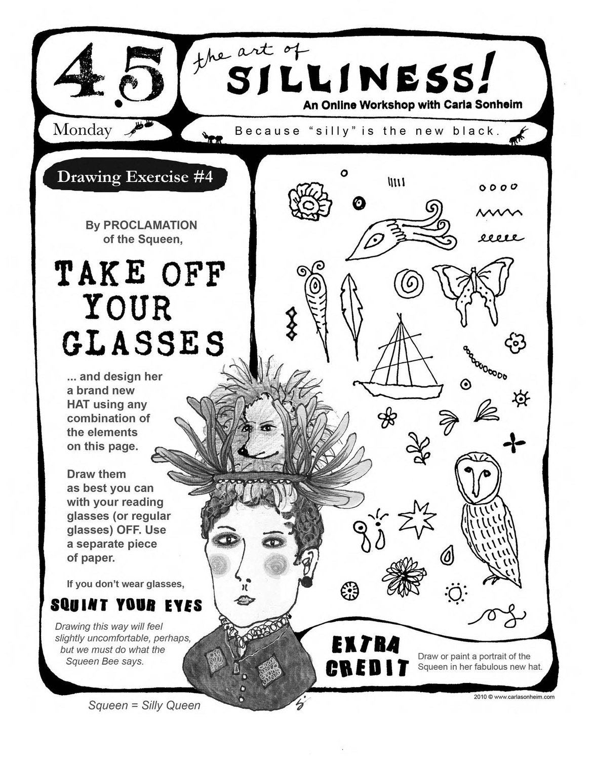 Online Class - 30 SILLY Drawing Worksheets PDF