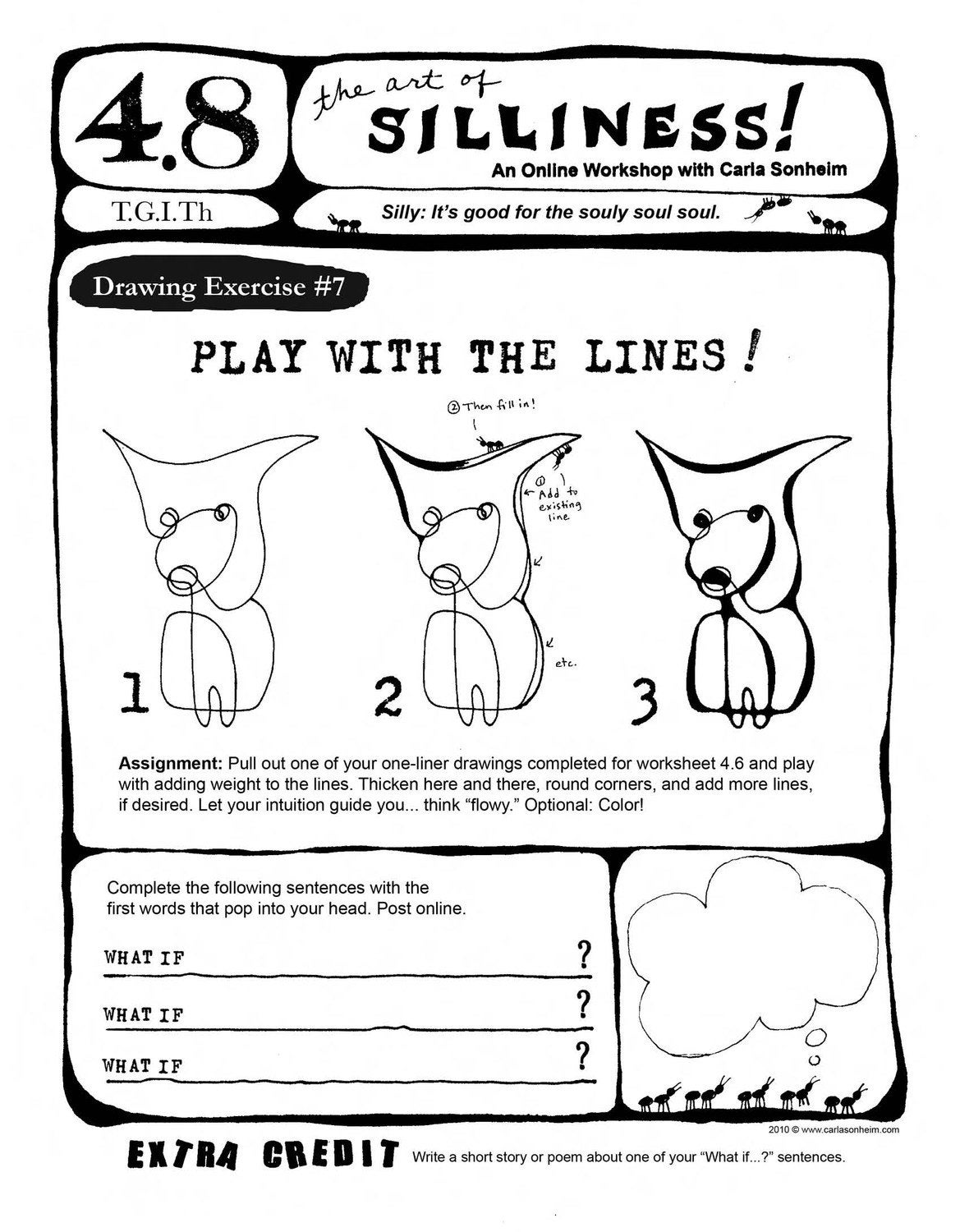 Online Class - 30 SILLY Drawing Worksheets PDF
