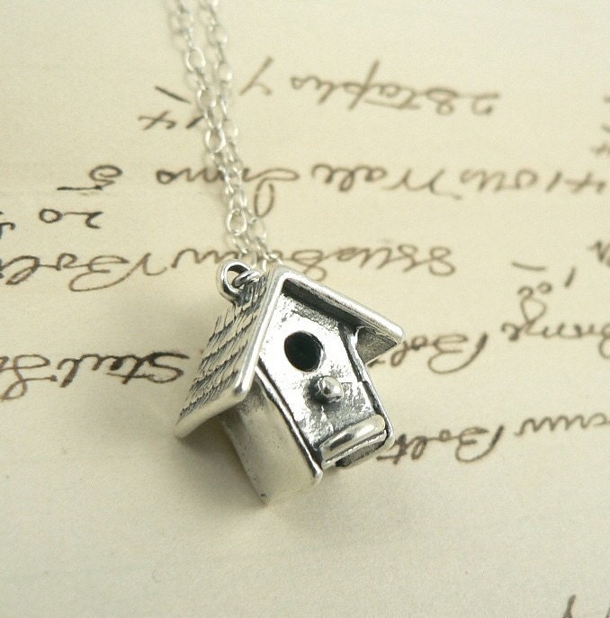 Birdhouse In Your Soul sterling silver necklace nature jewelry
