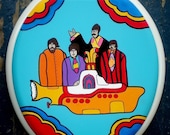 Yellow Submarine Hand Painted Toilet Seat Beatles Dad Grad Gift