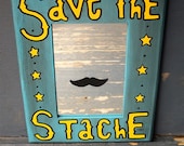 Save the Stache Mirror Funny Geekery by Debbie Is Adopted Dad Grad Gift