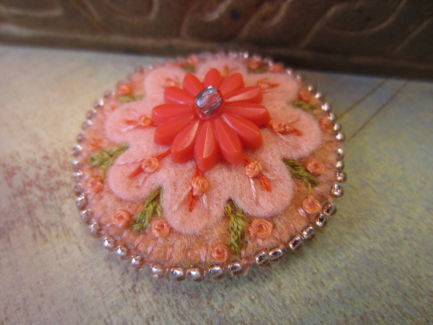 Felt Flower Brooch FREE SHIPPING