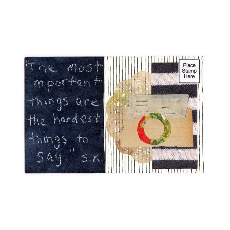 Original Handmade Postcard