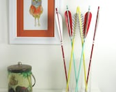 Mini Sunset Arrow Set in Sea Green, Red and Yellow Home Decor