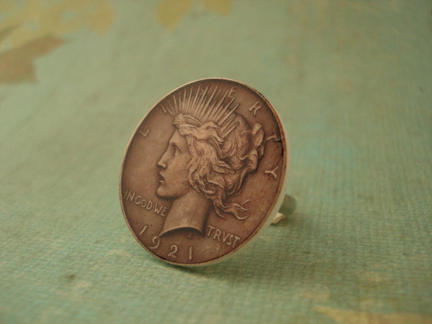 Peace Liberty Coin Ring