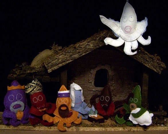 Squidtivity (or Nativity populated by squids) chreche not included