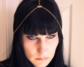 Chain Headpiece Head Piece Chain Headdress Golden Whispers Sale was 13.00