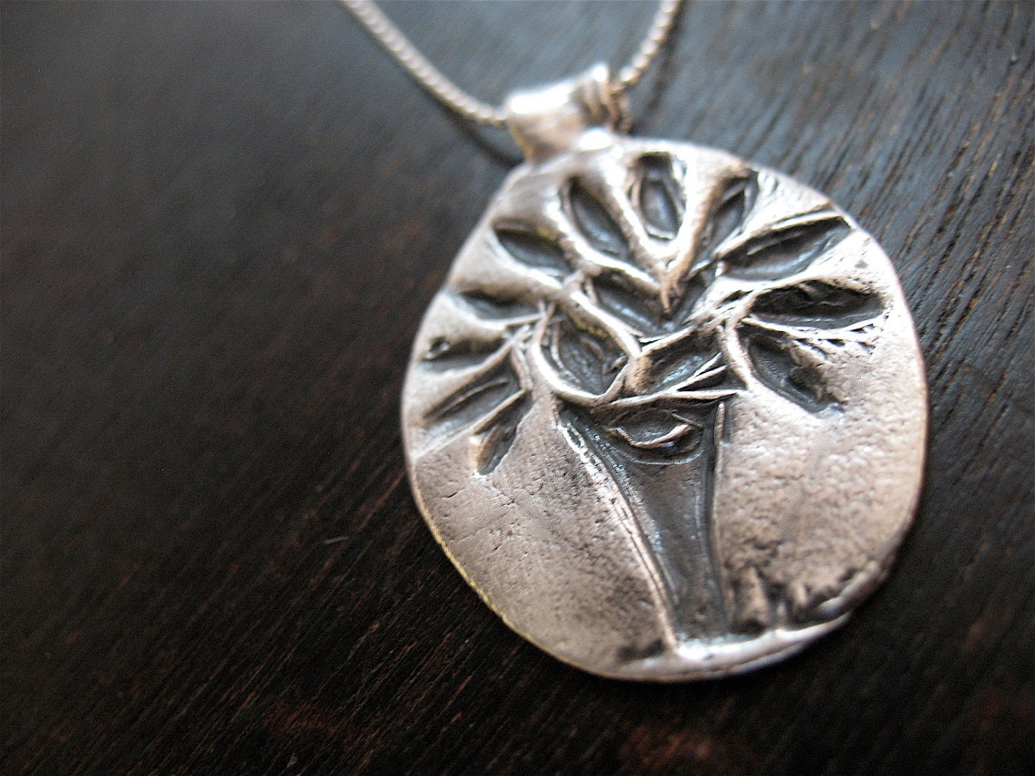 Ancient Tree Pendant in Silver