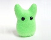 Small Plush Monster -- Neon Green Something -- Weird Collectible