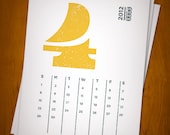 Printable Calendar Set Eames Typography Numerals Numbers Modern PDF 2013 and 2014