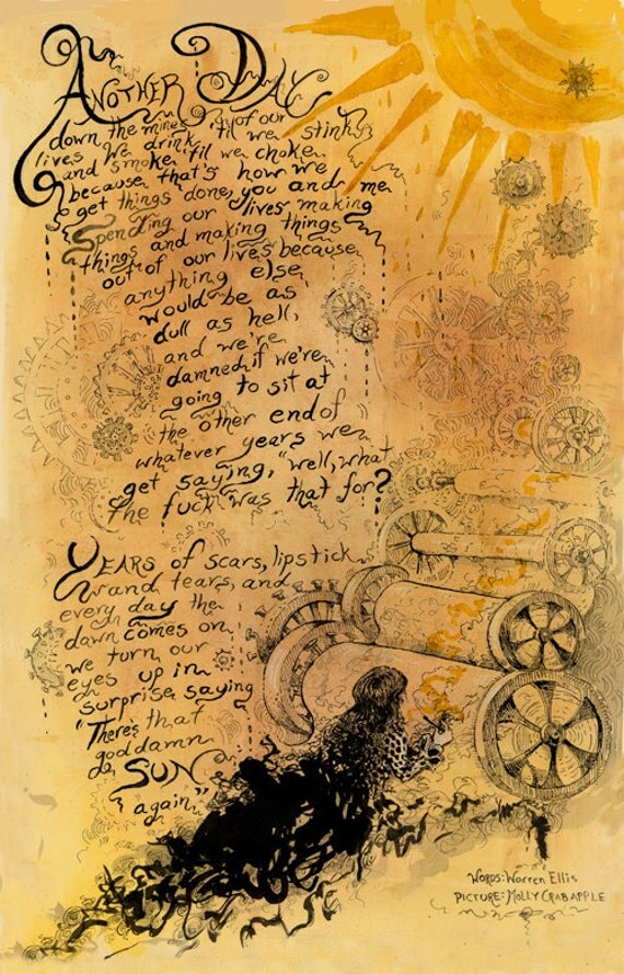 Limited Edition Print with words by Warren Ellis