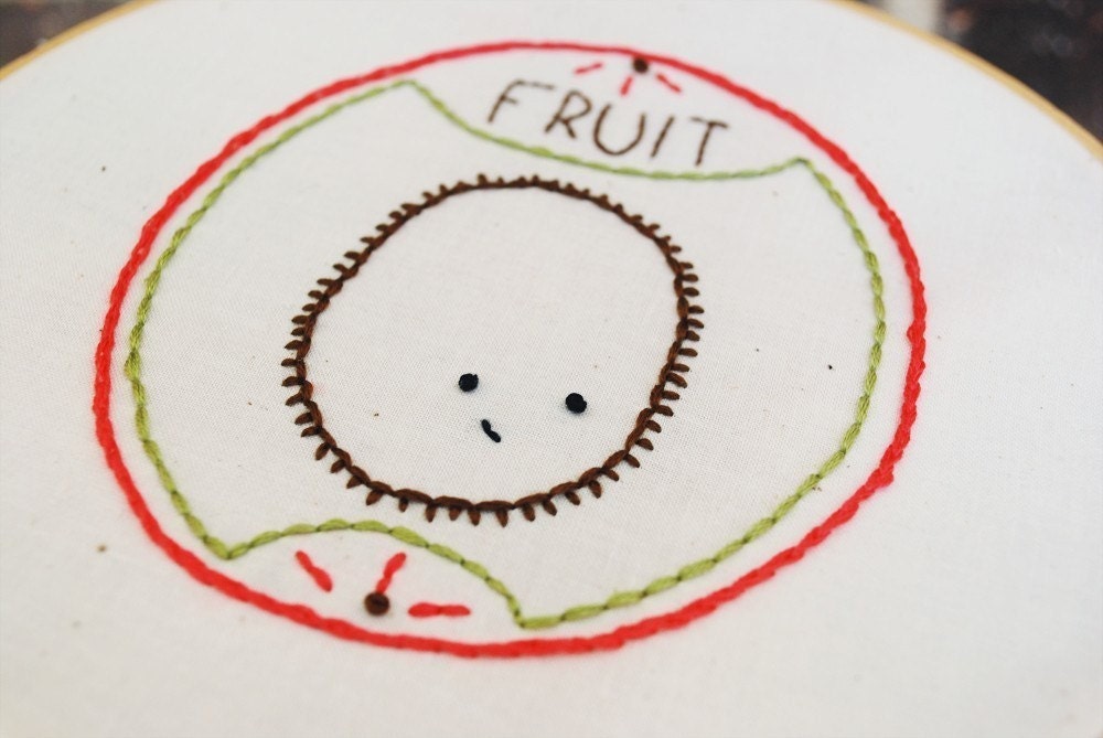 PDF Embroidery Pattern - Fruit Produce Pals