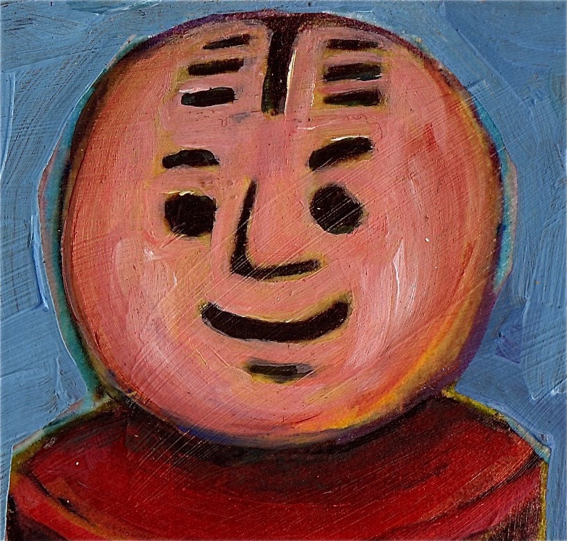 DAD. Hand-touched Print on Wood.