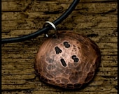 As Is - sterling silver and copper hand-hammered pendant necklace
