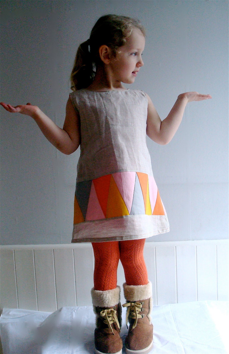 What's the Point Linen Dress - size 2-3 yrs, 3-4yrs, 4-5yrs