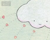 Clouds Throwing Hearts Digital Giclee Print