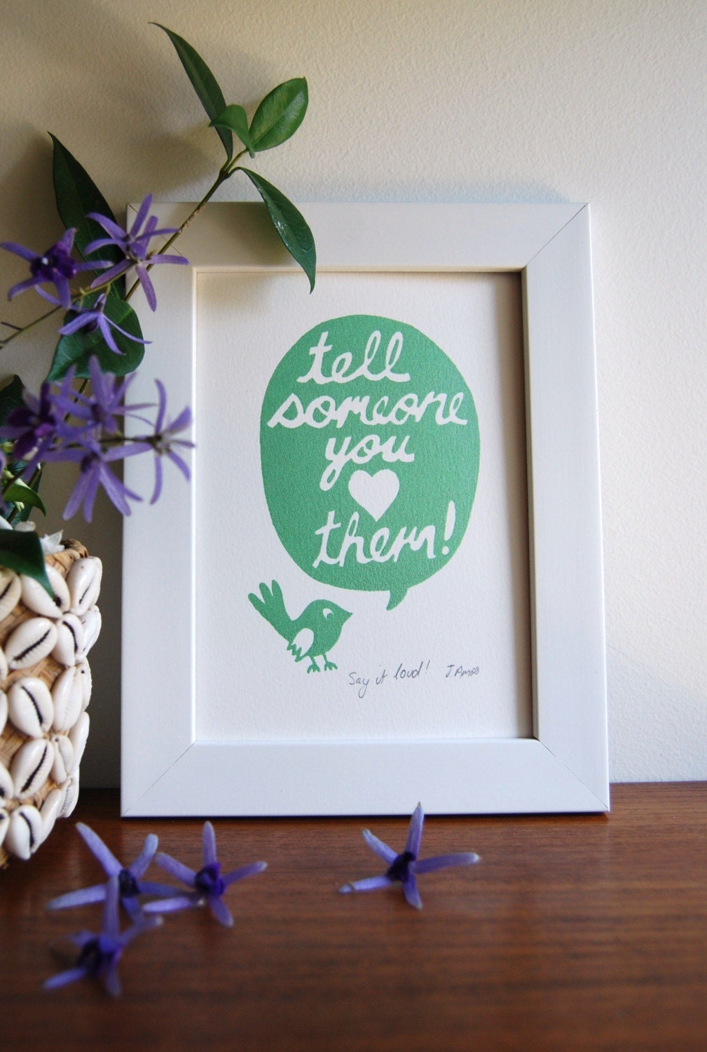 Say it loud including frame pearl green