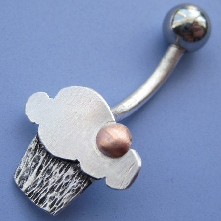Cupcake Belly Button Ring