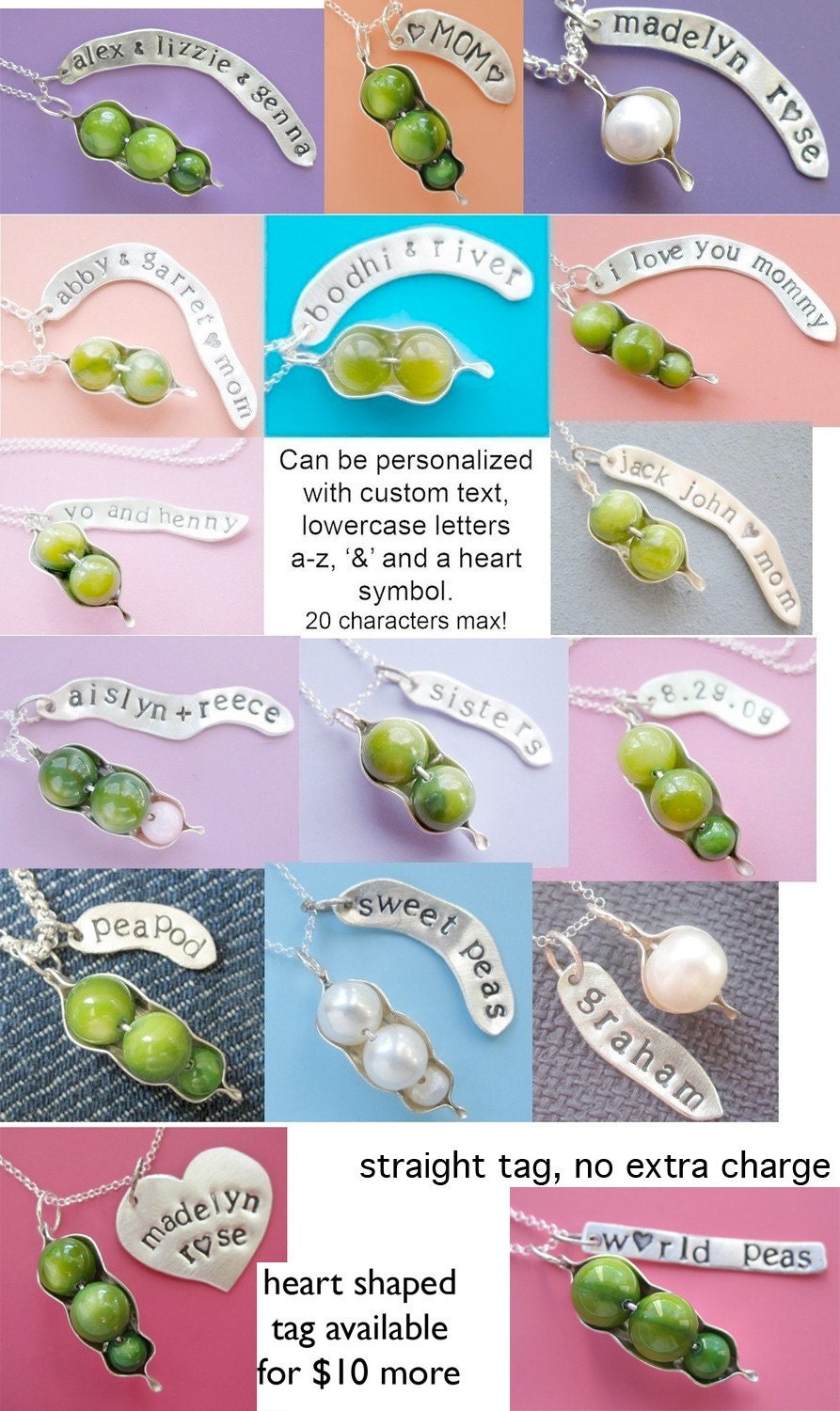 Customizable Peapod Necklace