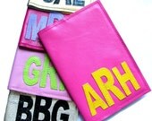 Berri Monogram Leather Passport Holder, Personalized Passport Cover, Monogram Leather Passport Cover, Passport Wallet,  Travel Wallet
