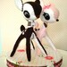 Deer Cake Topper - pink and brown