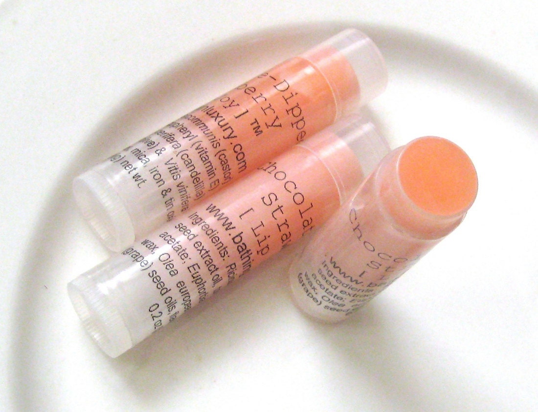 Lip Balm, Chocolate Dipped Strawberry Handmade and VEGAN