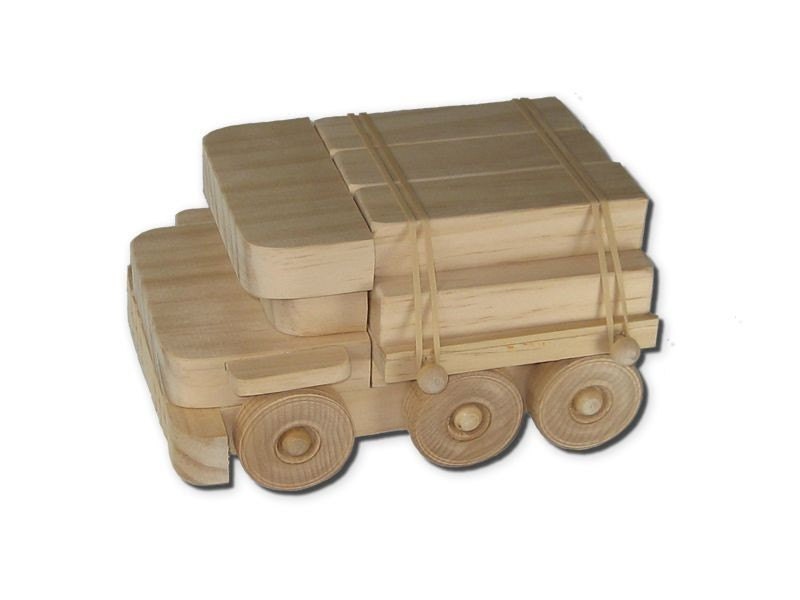 Wooden Toy Lumber Truck