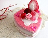 Felt Cake Handmade - Children Tea Party Toy or Home Decoration