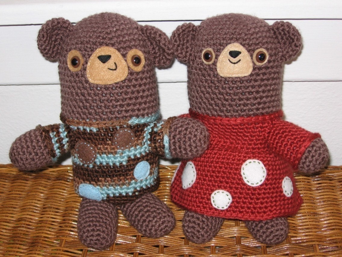 Bears and Bunnies crochet pattern - PDF Digital Download