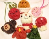 Xmas Tree Ornaments - amigurumi crochet pattern Digital Download
