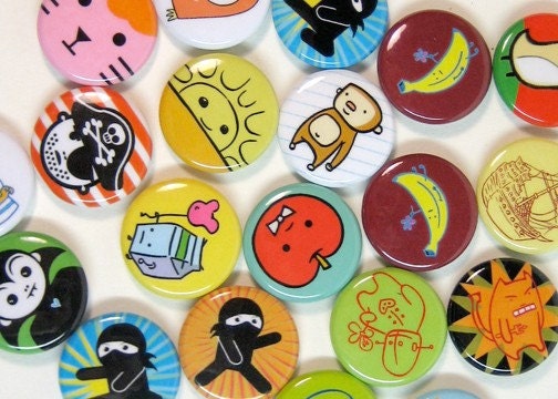 button pack, six buttons(pins)