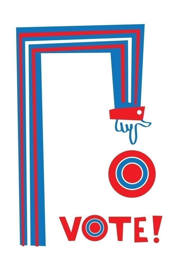 Vote Art Print hand silkscreen printed poster