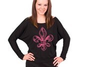 Fleur De Lis Bella Dolman Long Sleeve