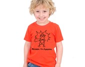SALE/Size 4 Blue Because I'm Awesome Boy Kid Tee Rabbit Skins